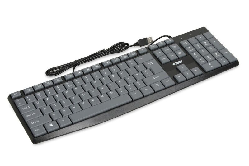 IBOX Eris | przewodowa klawiatura USB | szara, ergonomiczna