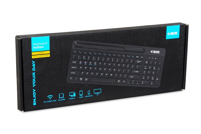 IBOX Kallisto | BT/2.4 GHz | bezprzewodowa klawiatura multimedialna