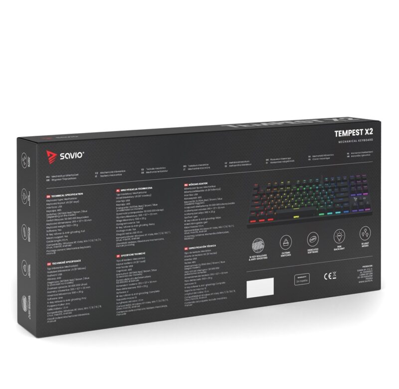 SAVIO Tempest X2 | Outemu Blue | RGB