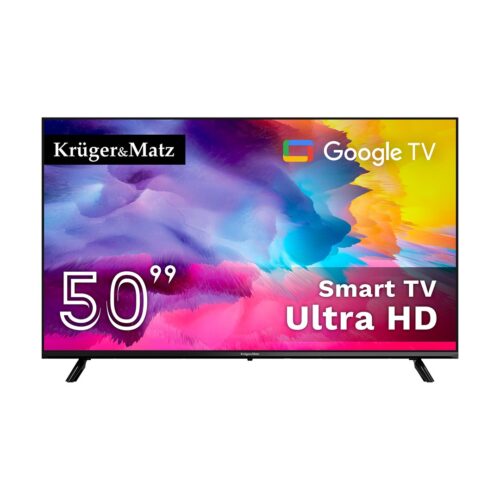 Telewizor Kruger&Matz 50"; UHD Google TV  DVB-T2/T/C  H.265  HEVC