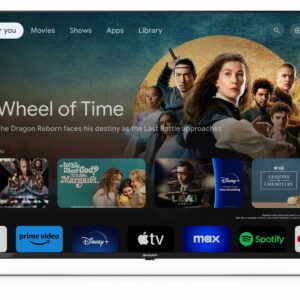 Sharp 55" 4K Ultra HD LED Google TV 139,7 cm (55") Smart TV Wi-Fi Czarny