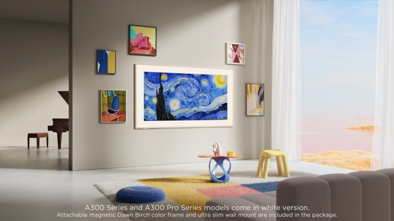 Telewizor TCL NXTFrame 55A300W QLED 55'' 4K Ultra HD 144Hz Google TV Dolby Vision IQ Biały