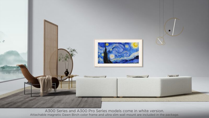Telewizor TCL NXTFrame 55A300W QLED 55'' 4K Ultra HD 144Hz Google TV Dolby Vision IQ Biały