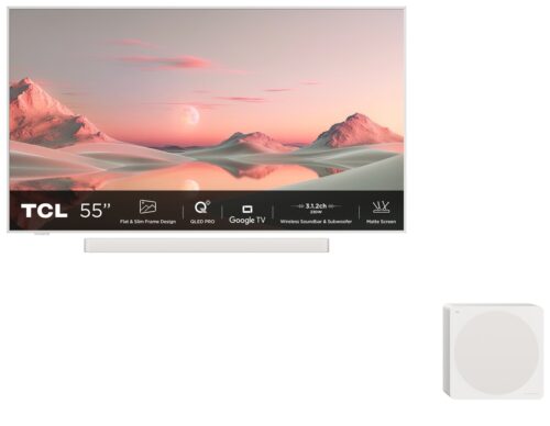 Telewizor TCL NXTFrame 55A300 PRO QLED 55'' 4K Ultra HD 144Hz Google TV Dolby Vision IQ Biały
