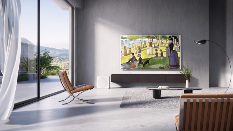 Telewizor TCL NXTFrame 55A300 PRO QLED 55'' 4K Ultra HD 144Hz Google TV Dolby Vision IQ Biały
