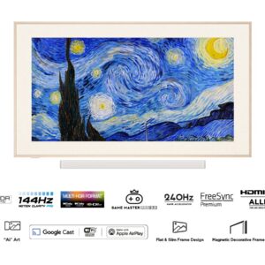 Telewizor TCL NXTFrame 55A300 PRO QLED 55'' 4K Ultra HD 144Hz Google TV Dolby Vision IQ Biały