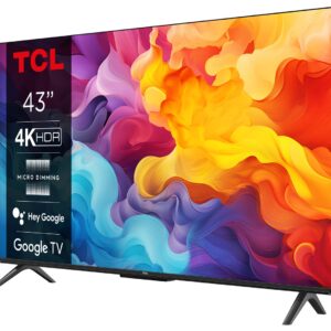 Telewizor TCL 43P655 LED 43'' 4K Ultra HD Google TV Dolby Vision DVB-T2 Czarny