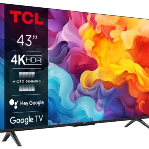 Telewizor TCL 43P655 LED 43'' 4K Ultra HD Google TV Dolby Vision DVB-T2 Czarny