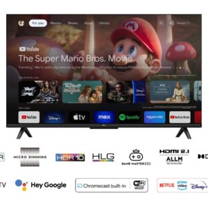Telewizor TCL 43P655 LED 43'' 4K Ultra HD Google TV Dolby Vision DVB-T2 Czarny