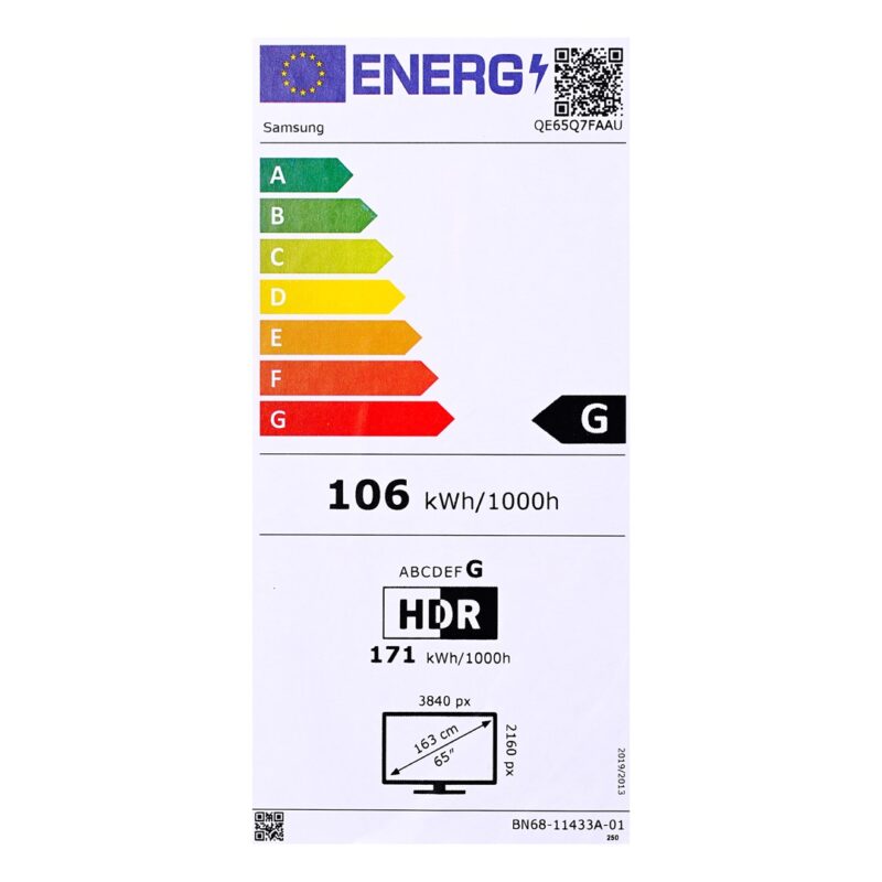 Telewizor Samsung QE65Q7FAAUXXH QLED 65'' 4K Ultra HD Tizen Q-Symphony DVB-T2 Czarny (MODEL 2025)