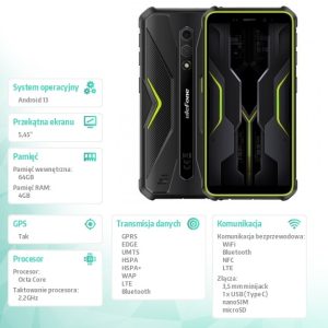 06261610b97024b902106aaf814d9113.jpg Smartfon Armor X12 4G 3/32GB IP69K Zielony