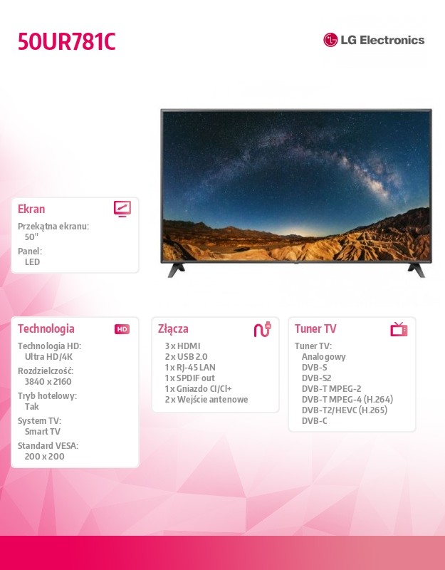 0dc8ee5bc9121ca0db9cf10ce7a91661.jpg Telewizor LED 50 cali 50UR781C