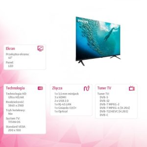 Telewizor LED 43 cale 43PUS7000/12