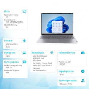 18f8d2e18fc495bcfa0b75d0cba4eb09.jpg Notebook ThinkBook 16 G8 21SK008QPB W11Pro Ultra 7 255H/16GB/512GB/INT/16.0 WUXGA/Luna Grey/3YRS OS + CO2 Offset