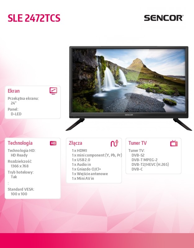 1c505ddc535ee4cb86c74335c5a61bd5.jpg Telewizor 24 cale SLE 2472TCS HD READY,DVB-T/T2/C/S2