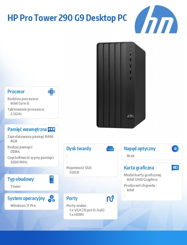27b1f8a1f9b6a07e70d9f8e0240cf7b0-1.jpg Komputer 290 Tower G9 i5-14400 512GB/8GB/W11P B6ZB1ET