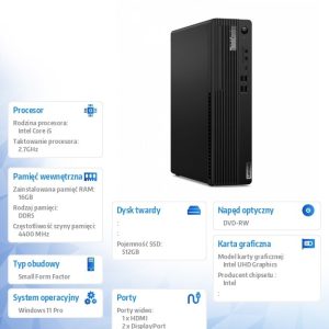 Komputer ThinkCentre M90s G5 SFF W11Pro i5-14600/16GB/512GB/INT/DVD/vPro/3YRS OS + 1YR Premier Support