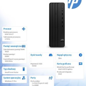 Komputer stacjonarny 290SFF G9 i7-13700 512GB/16GB/DVD/W11P  997J0ET