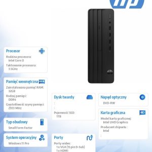 Komputer Pro SFF 290 G9 i3-14100 1TB/32GB/DVDRW/W11P A54Y1ET