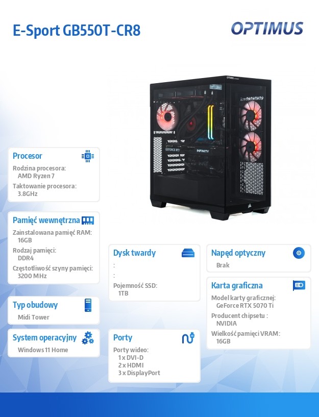 baselinker-1756547513-1.jpg Komputer E-Sport GB550T-CR8 Ryzen 7 5800X/16GB/1TB/RTX 5060 Ti 16GB/W11H