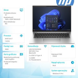 Notebook EliteBook 840 G11 U7-155H 512GB/16GB/W11P/14.0   9G0F1ET