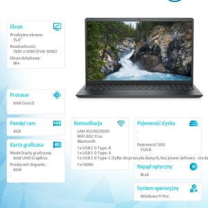 baselinker-1756547575-2.jpg Laptop Vostro 15 (3530) Win11Pro i5-1334U/8GB/512GB SSD/15.6 FHD 120Hz/Intel UHD/FgrPr/FHD Cam/Mic/WLAN + BT/Backlit Kb/3 Cell/3YPS