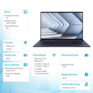 baselinker-1756547751.jpg Notebook ExpertBook B9 B9403CVAR-KM0682X - 7 150U/32GB/1TB/14 cali WQXGA+ OLED/Win 11 PRO/3YRS