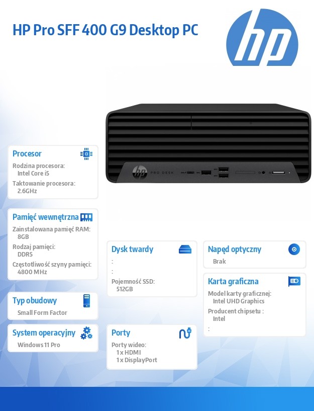 baselinker-1756547884.jpg Komputer 400 SFF G9 i5-14500 512GB/8GB/W11P       9H7N2ET
