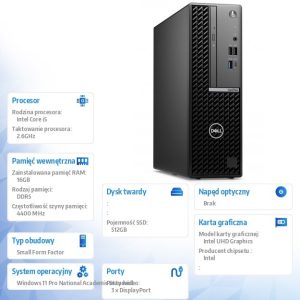Komputer OptiPlex 7020 SFF Win11Pro EDU/Academic i5-14500/16GB/512GB/Integrated/WLAN+BT/Kb&Mouse/5Y BOS