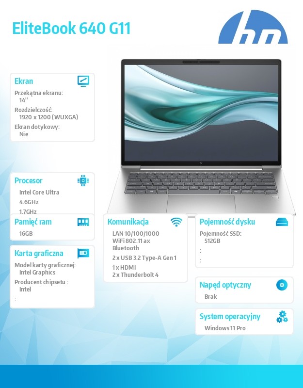 baselinker-1756547922.jpg Notebook EliteBook 640 G11 U5-135H 512GB/16GB/W11Pro/14.0 A37VTET