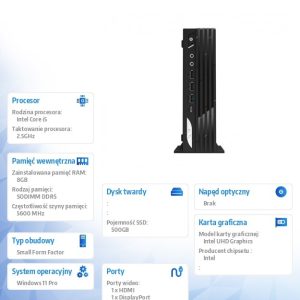 Komputer PRO DP21 14M-1044EU WIN11PRO/IC5-14400/8GB/500GB/WiFi/BLACK