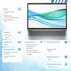 Notebook ProBook 440 G11 U5-125H 512GB/16GB/W11P/14 cali A38DJET