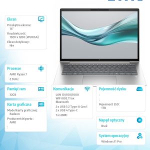 Notebook EliteBook 645 G11 Ryzen 7 PRO 8C 1TB/32GB/W11Pro/14.0 A38D9ET