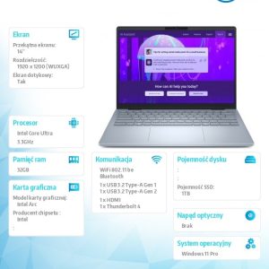 baselinker-1756548625-1.jpg Laptop Dell 14 Plus DB14250 Win11Pro Ultra 9 288V/32GB/1TB/14.0 FHD+ Touch/Arc/FgrPr/WLAN + BT/Backlit Kb/4 Cell/3Y ProSupport