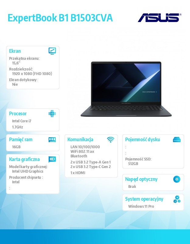 baselinker-1756548975.jpg Notebook ExpertBook B1 B1503CVA-S71644X - i7-1355U/16GB/512GB/15.6 FHD/Win 11 PRO/3YRS