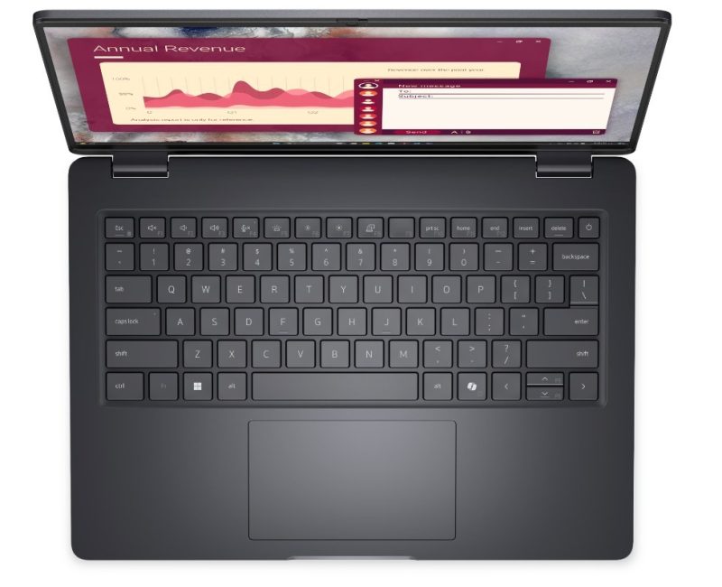 Laptop Dell Pro 14 PC14250 W11P C3 100U/8GB/512GB/14.0 FHD+/INT/FgrPr/FHD/IRCam/Mic/WLAN+BT/BcklKb/3C/3YPS Magnetite color, textured finish