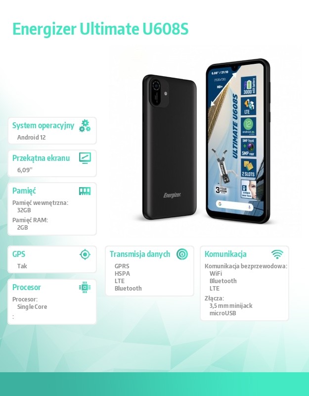 Smartfon Ultimate U608S 2GB RAM 32GB Dual Sim