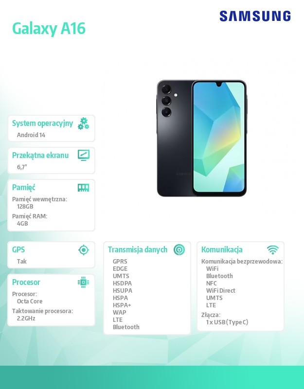 baselinker-1756645269.jpg Smartfon Galaxy A16 LTE 4/128 GB czarny