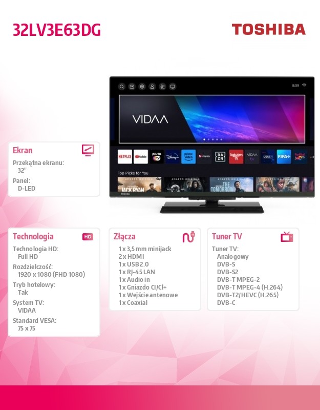 baselinker-1756645497-2.jpg Telewizor LED 32 cale 32LV3E63DG