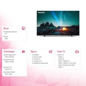 Telewizor LED 43 cale 43PUS7609/12