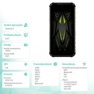 Smartfon Armor 22 4G 8/256GB IP69K Zielony