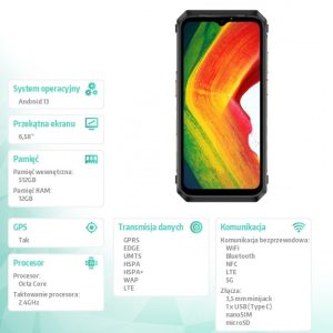 Smartfon Power Armor 18 Ultra 5G 12/512GB IP69K Czarny