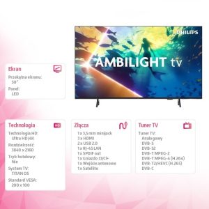 baselinker-1756646210.jpg Telewizor LED 50 cali 50PUS8010/12