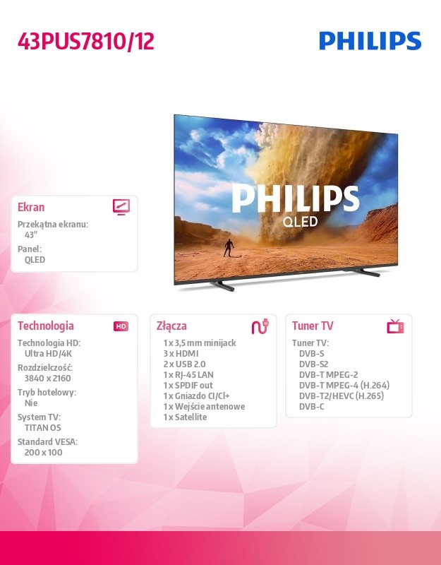 baselinker-1756646266.jpg Telewizor QLED 43 cale 43PUS7810/12
