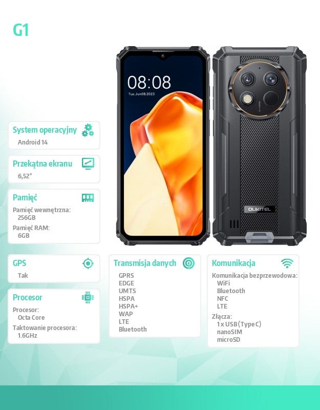 baselinker-1756646274-1.jpg Smartfon G1 4G 6/256GB IP69K czarny