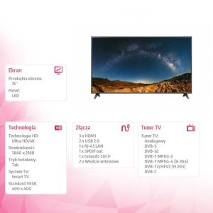 baselinker-1756646374.jpg Telewizor LED 75 cali 75UR781C