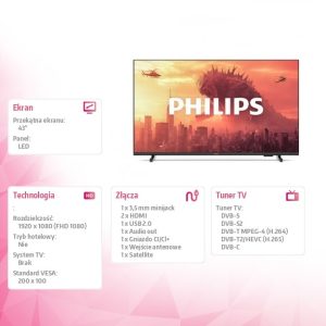 baselinker-1756646449-1.jpg Telewizor LED 43 cale 43PFS5500/12