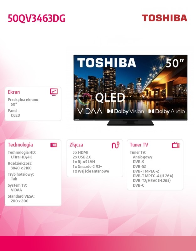 baselinker-1756646512.jpg Telewizor QLED 50 cali 50QV3463DG