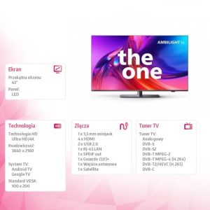 Telewizor LED 43 cali 43PUS8818/12