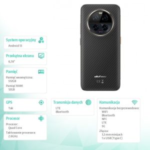 fcf5f6ceaf2a72d75f5cdaaf1bc27f1d.jpg Smartfon Armor 23 Ultra 5G 12/512GB IP69K Czarny